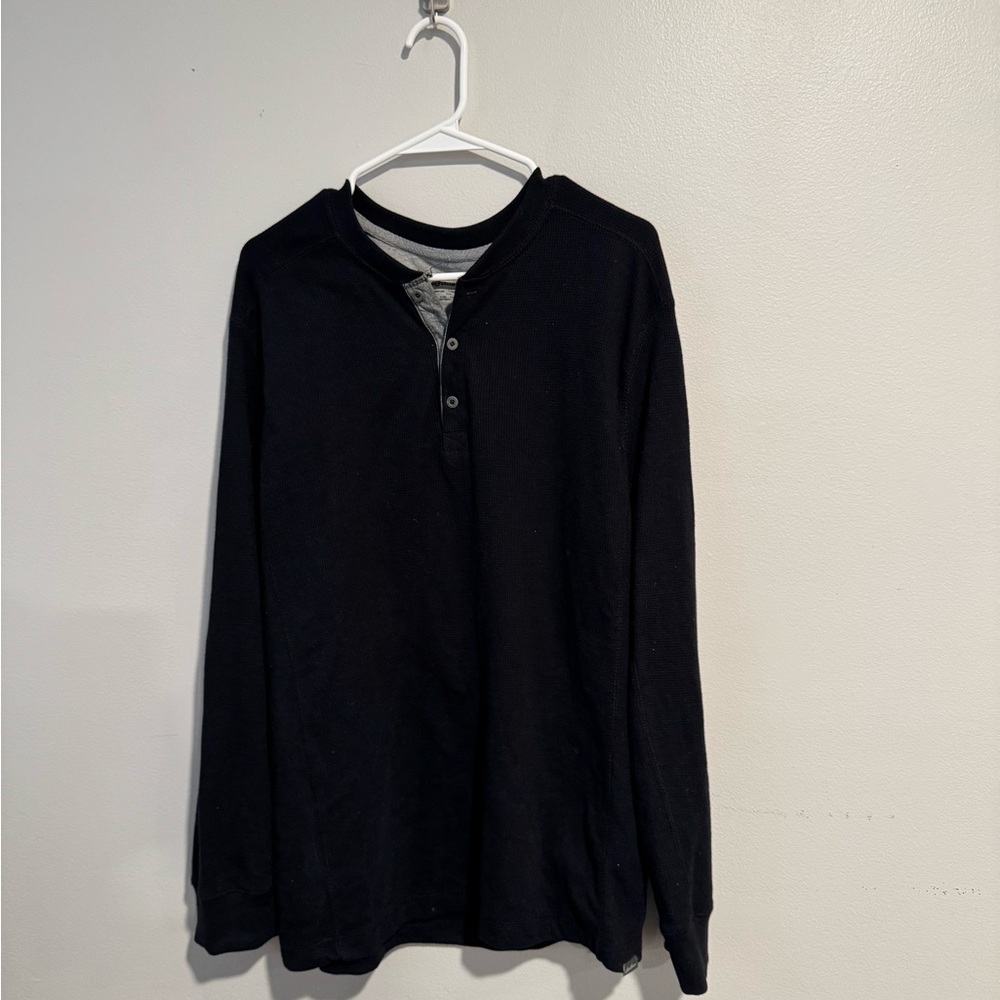 Men's Eddie Bauer Black Henley Shirt